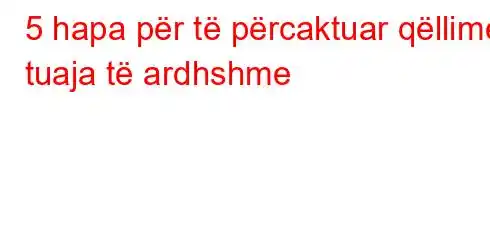 5 hapa për të përcaktuar qëllimet tuaja të ardhshme