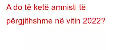 A do të ketë amnisti të përgjithshme në vitin 2022?