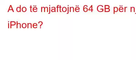 A do të mjaftojnë 64 GB për një iPhone?