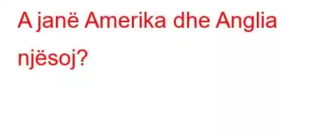 A janë Amerika dhe Anglia njësoj?