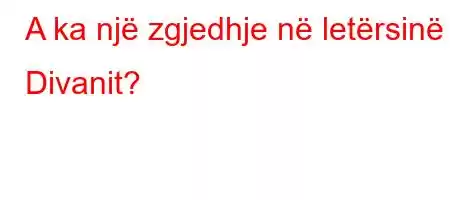 A ka një zgjedhje në letërsinë e Divanit