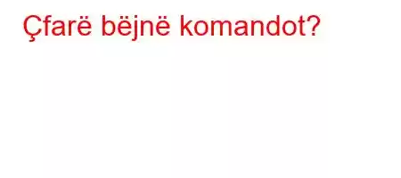 Çfarë bëjnë komandot?