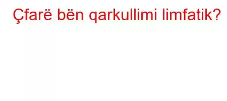 Çfarë bën qarkullimi limfatik