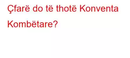 Çfarë do të thotë Konventa Kombëtare