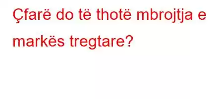 Çfarë do të thotë mbrojtja e markës tregtare?