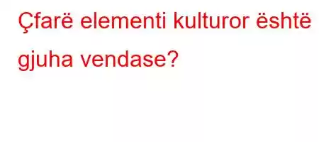 Çfarë elementi kulturor është gjuha vendase