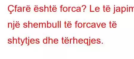 Çfarë është forca? Le të japim një shembull të forcave të shtytjes dhe tërheqjes.