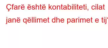 Çfarë është kontabiliteti, cilat janë qëllimet dhe parimet e tij?