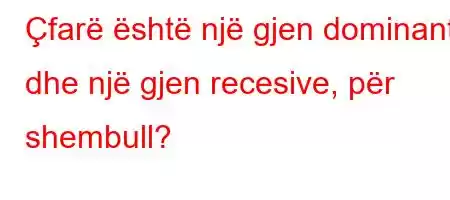 Çfarë është një gjen dominant dhe një gjen recesive, për shembull?