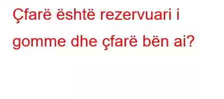 Çfarë është rezervuari i gomme dhe çfarë bën ai?