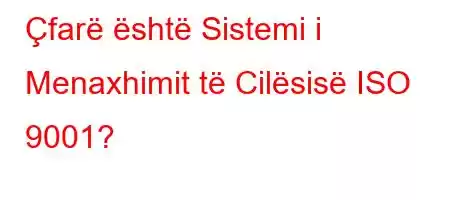 Çfarë është Sistemi i Menaxhimit të Cilësisë ISO 9001?