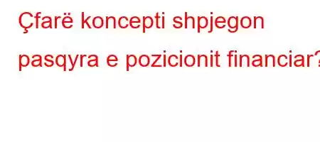 Çfarë koncepti shpjegon pasqyra e pozicionit financiar