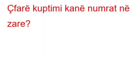 Çfarë kuptimi kanë numrat në zare?