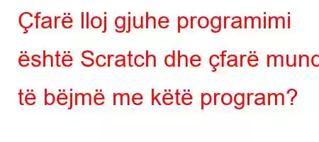 Çfarë lloj gjuhe programimi është Scratch dhe çfarë mund të bëjmë me këtë program