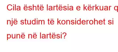 Cila është lartësia e kërkuar që një studim të konsiderohet si punë në lartësi?