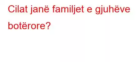 Cilat janë familjet e gjuhëve botërore