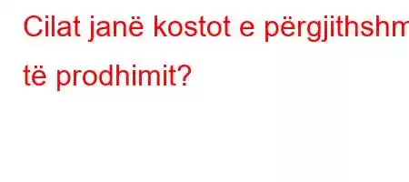 Cilat janë kostot e përgjithshme të prodhimit?