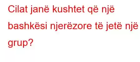 Cilat janë kushtet që një bashkësi njerëzore të jetë një grup?