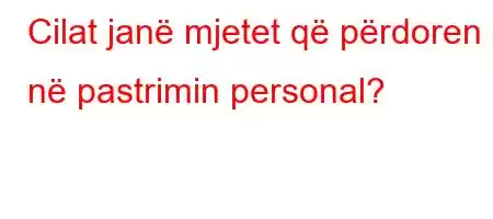 Cilat janë mjetet që përdoren në pastrimin personal?