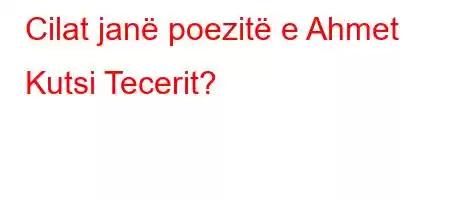 Cilat janë poezitë e Ahmet Kutsi Tecerit?