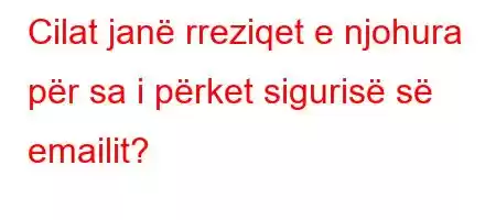 Cilat janë rreziqet e njohura për sa i përket sigurisë së emailit?