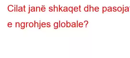 Cilat janë shkaqet dhe pasojat e ngrohjes globale