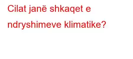 Cilat janë shkaqet e ndryshimeve klimatike?