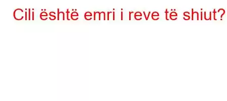 Cili është emri i reve të shiut?