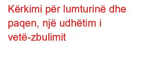 Kërkimi për lumturinë dhe paqen, një udhëtim i vetë-zbulimit