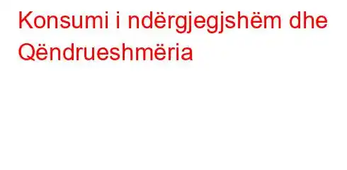 Konsumi i ndërgjegjshëm dhe Qëndrueshmëria