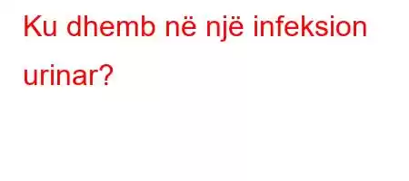 Ku dhemb në një infeksion urinar?