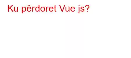 Ku përdoret Vue js?