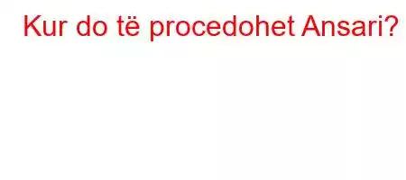 Kur do të procedohet Ansari?