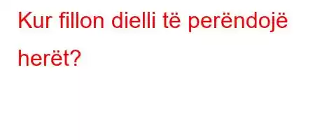 Kur fillon dielli të perëndojë herët?