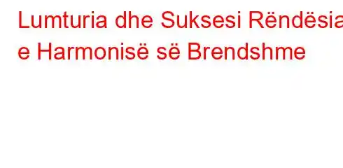 Lumturia dhe Suksesi Rëndësia e Harmonisë së Brendshme