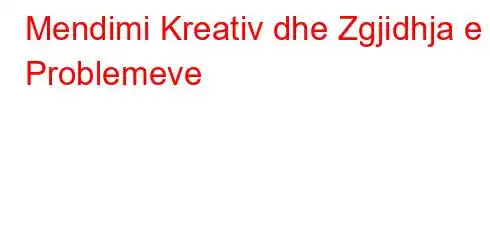 Mendimi Kreativ dhe Zgjidhja e Problemeve