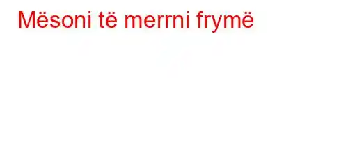 Mësoni të merrni frymë