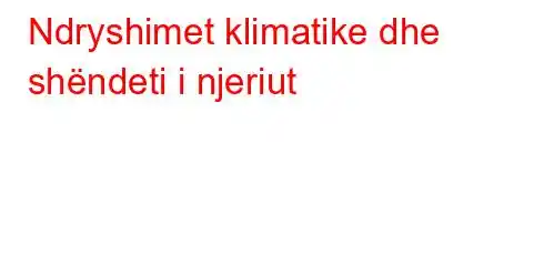 Ndryshimet klimatike dhe shëndeti i njeriut