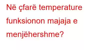 Në çfarë temperature funksionon majaja e menjëhershme?