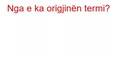 Nga e ka origjinën termi?