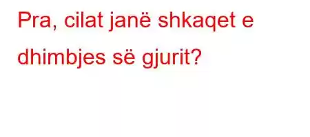 Pra, cilat janë shkaqet e dhimbjes së gjurit?