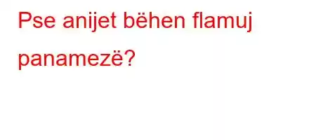 Pse anijet bëhen flamuj panamezë?