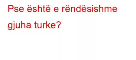 Pse është e rëndësishme gjuha turke?