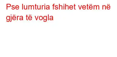 Pse lumturia fshihet vetëm në gjëra të vogla