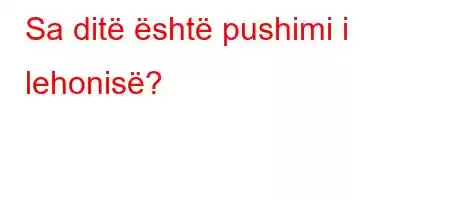 Sa ditë është pushimi i lehonisë?