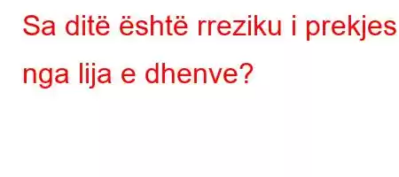 Sa ditë është rreziku i prekjes nga lija e dhenve?