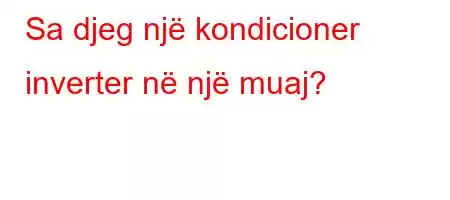 Sa djeg një kondicioner inverter në një muaj