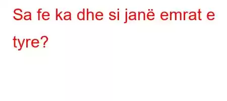 Sa fe ka dhe si janë emrat e tyre?