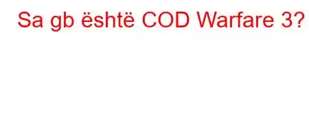 Sa gb është COD Warfare 3?