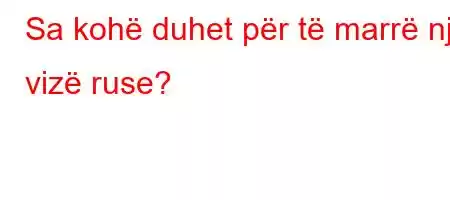 Sa kohë duhet për të marrë një vizë ruse?